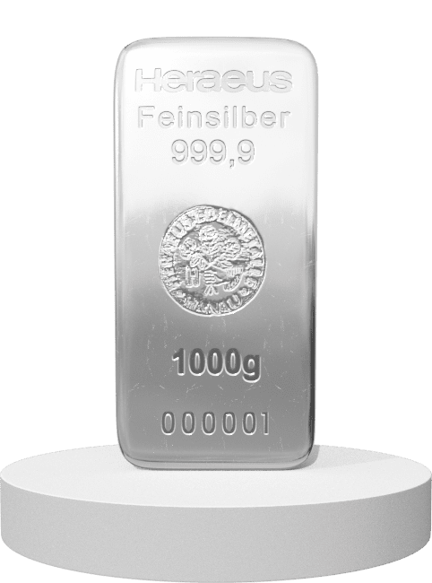 1000 grama srebra poluga